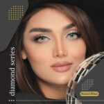 لنز آبی سبز بدون دور  اقیانوسی آیس کالر دیاموند ربل بلو