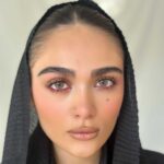 لنز طوسی عسلی سبز دوردار آیس کالر لاکچری گلد بلو - تصویر 3