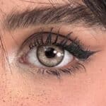 لنز عسلی بژ دور مشکی آماندا آتلانتیس بژ