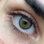 لنز سبز عسلی دور مشکی آماندا آتلانتیس هانی